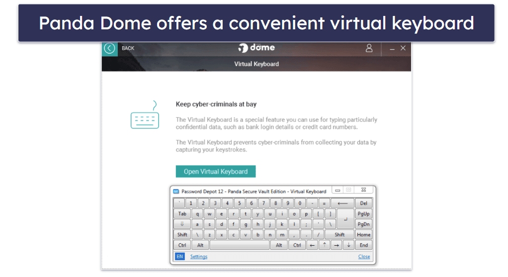 Bonus. Panda Dome Premium — Good Malware Protection &amp; Keylogger Protection Tools