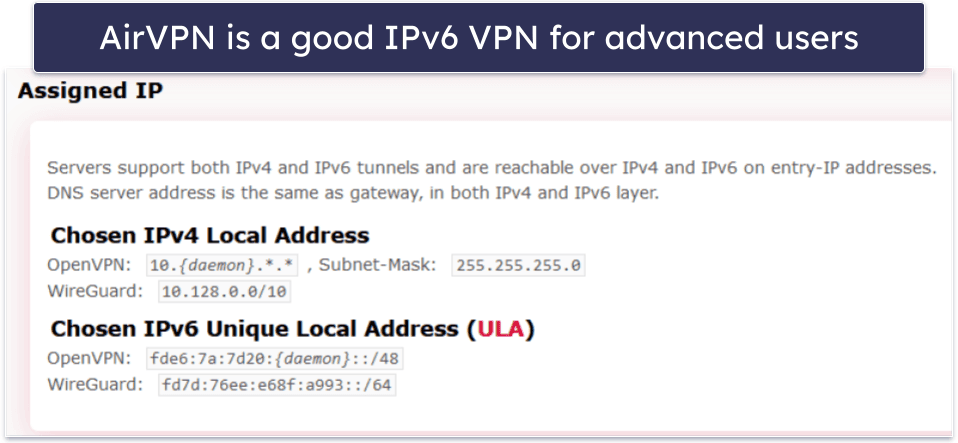 5. AirVPN — Customizable VPN With IPv6 Support on All Servers