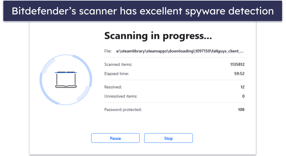 🥈2. Bitdefender — Excellent Spyware Detection &amp; Tons of Additional Features