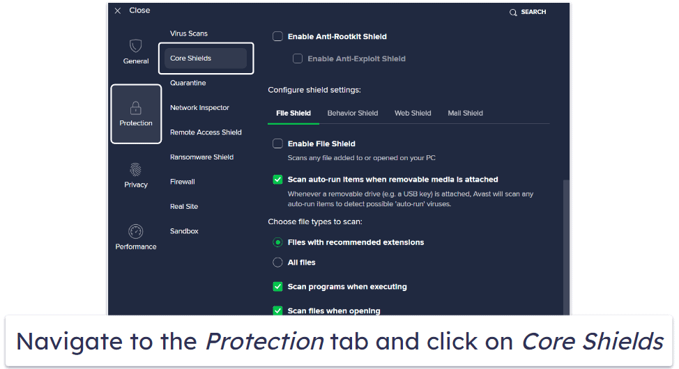 How to Configure Avast’s Web Protection