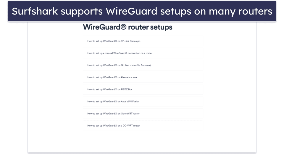 4. Surfshark — Good Pick for WireGuard Router Configurations