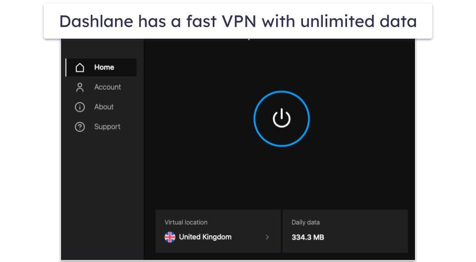 Advanced Features — Dashlane Has an Excellent VPN