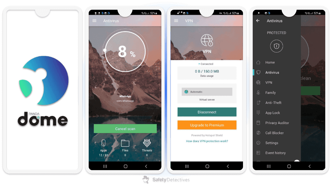4. Panda Dome — Good Antivirus Scanning With Great Smartwatch Compatibility