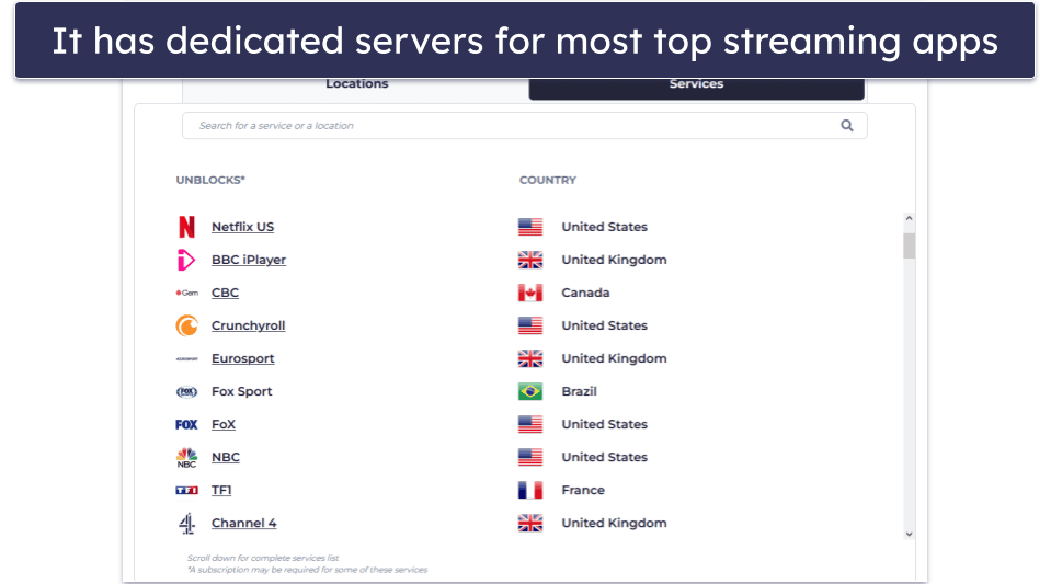 🥉3. CyberGhost VPN — Dedicated Servers for Popular Streaming Apps